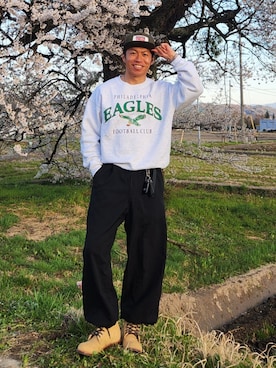 「Danner（ダナー）のアイテム（シューズ）」を使った、tulipさん（メンズ・165cm）の春コーディネート