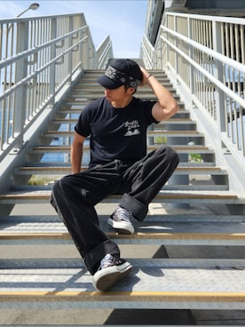 「Lee（リー）のアイテム（パンツ）」を使った、tulipさん（メンズ・165cm）の春コーディネート