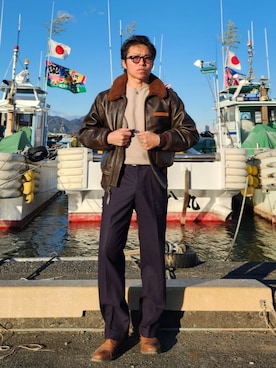 「EYEVAN（アイヴァン）のアイテム」を使った、tulipさん（メンズ・165cm）の冬コーディネート