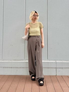 「骨格ナチュラル」｜KANOさん（レディース・161cm）の夏コーディネート