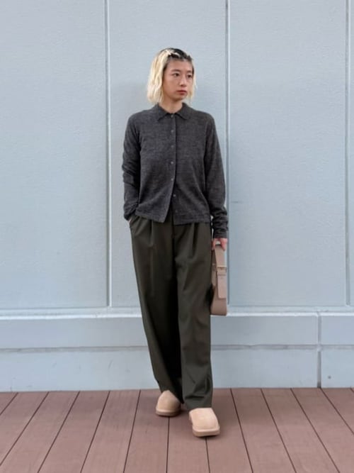 セール】バックラップ タックワイドパンツ -ウォッシャブル