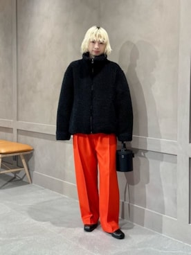 「MARW UNITED ARROWS(マルゥ ユナイテッドアローズ)の<MARW UNITED ARROWS>2WAY バニティ バッグ(ショルダーバッグ、ブラック系)」を使った、KANOさん(レディース・161cm)の秋コーディネート