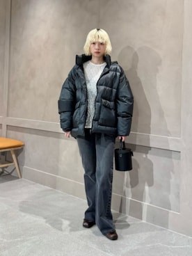 「MARW UNITED ARROWS(マルゥ ユナイテッドアローズ)の<MARW UNITED ARROWS>2WAY バニティ バッグ(ショルダーバッグ、ブラック系)」を使った、KANOさん(レディース・161cm)の秋コーディネート