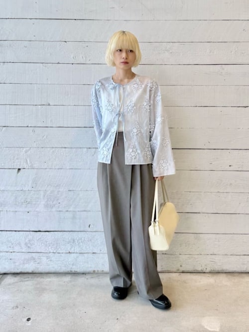 新品❣️Beauty＆Youth エンブロイダリーシャツ 2WAY BEAUTY＆YOUTH UNITED ARROWS ブラウス シャツ セルロースナイロン
