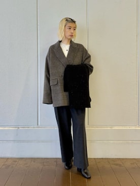 「アイテム（その他アウター、その他）」を使った、KANOさん（レディース・161cm）の冬コーディネート
