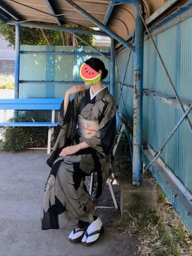 「アイテム（着物）」を使った、kkgnu2msさん（レディース・168cm）の夏コーディネート