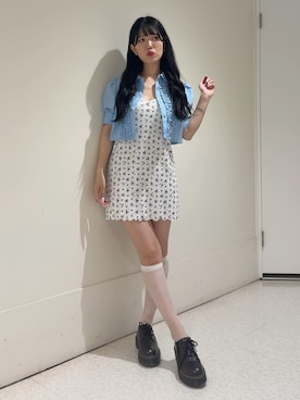 「水色」｜NANAさん（レディース・162cm）の夏コーディネート