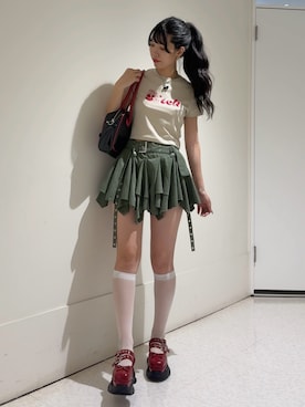 「厚底スニーカー」｜NANAさん（レディース・162cm）の夏コーディネート