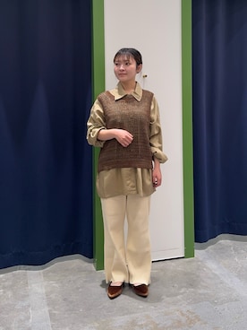 「CIAOPANIC TYPY（チャオパニックティピー）の【S～XL展開】アソート素材フラットミュール（パンプス）」を使った、ichyyyさん（レディース・152cm）の秋コーディネート