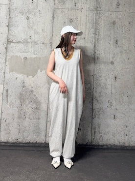 「アイテム（サロペット/オーバーオール）」を使った、ichyyyさん（レディース・152cm）の夏コーディネート