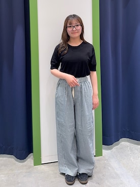 「アイテム（ニット/セーター）」を使った、ichyyyさん（レディース・152cm）の夏コーディネート