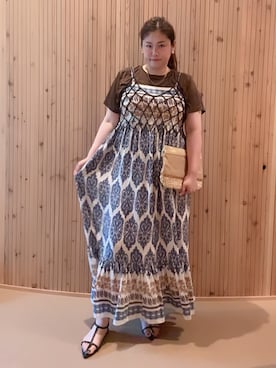 「アイテム（ベスト）」を使った、syoeさん（レディース・175cm）の夏コーディネート