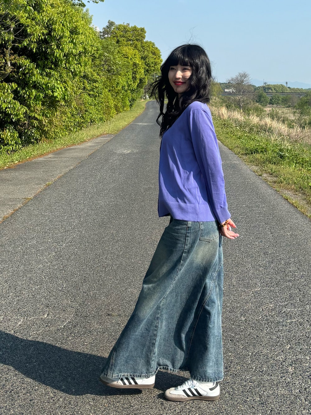 デニムスカート（ブルー系）を使った「samba」の人気