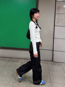 「アイテム（メガネ）」を使った、nanamiさん（レディース・160cm）の秋コーディネート