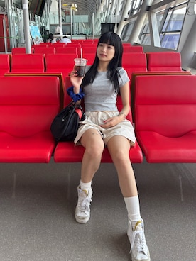 「黒髪ロング」｜nanamiさん（レディース・160cm）の夏コーディネート