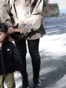 「Ameri（アメリ）のアイテム（ジャケット/アウター）」を使った、sayakaさん（レディース・157cm）の春コーディネート