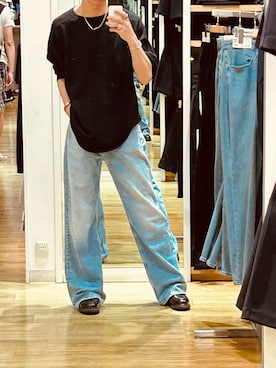 「Acne Studios（アクネストゥディオズ）のアイテム（パンツ）」を使った、レオンさん（メンズ・175cm）の夏コーディネート