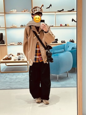 「アイテム（ダッフルコート）」を使った、レオンさん（メンズ・175cm）の冬コーディネート