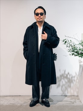 「アイテム（ステンカラーコート）」を使った、Ronさん（メンズ・170cm）の秋コーディネート