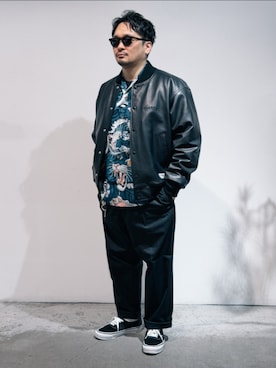 「WACKO MARIA（ワコマリア）のアイテム」を使った、Ronさん（メンズ・170cm）の春コーディネート