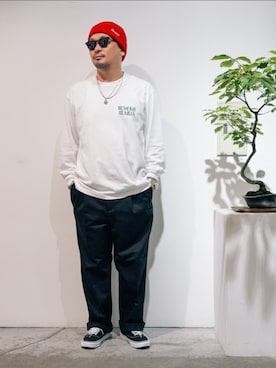 「アイテム（アクセサリー）」を使った、Ronさん（メンズ・170cm）の秋コーディネート