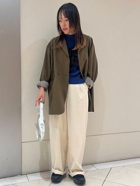 「アイテム（その他アウター、ブラウン系）」を使った、ｶﾝﾅさん（レディース・158cm）の秋コーディネート