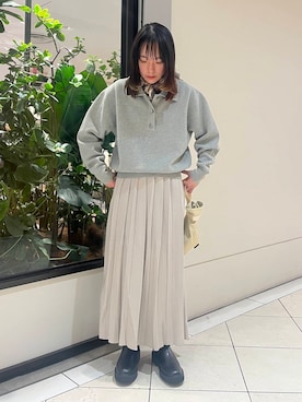 「スカートコーデ」｜「アイテム（財布/小物）」を使った、ｶﾝﾅさん（レディース・158cm）の冬コーディネート