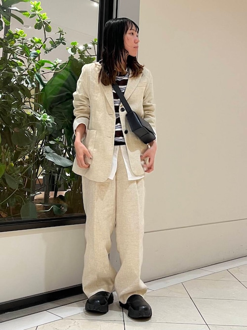 セール】『3サイズ展開』new basic リネンハイウエストパンツ（その他