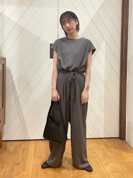 「アイテム（オールインワン・サロペット）」を使った、夢実さん（レディース・158cm・10代）の夏コーディネート