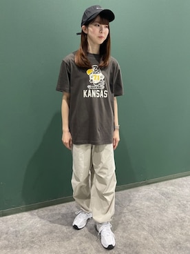 「Champion（チャンピオン）のアイテム」を使った、廣瀬 由真さん（レディース・158cm）の夏コーディネート