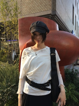 「Unblend（アンブレンド）のアイテム」を使った、彩心 Sanaさん（レディース・168cm）の春コーディネート