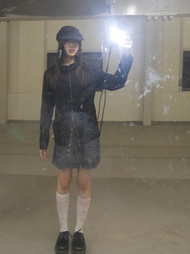 「アイテム（ソックス/靴下）」を使った、彩心 Sanaさん（レディース・168cm）の秋コーディネート
