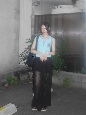 「アイテム（ポロシャツ）」を使った、彩心 Sanaさん（レディース・168cm）の秋コーディネート