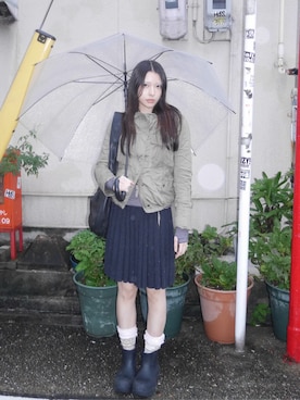 「アイテム（ソックス/靴下）」を使った、彩心 Sanaさん（レディース・168cm）の秋コーディネート