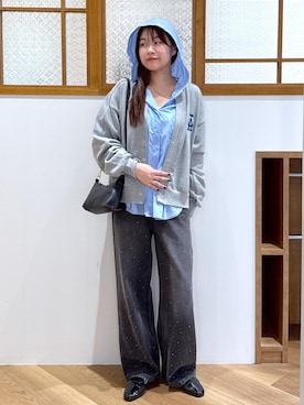 「レイヤード」｜Reiさん（レディース・158cm）の秋コーディネート