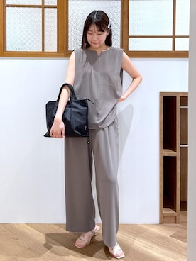 「ROPE' PICNIC（ロペピクニック）のアイテム」を使った、Reiさん（レディース・158cm）の夏コーディネート
