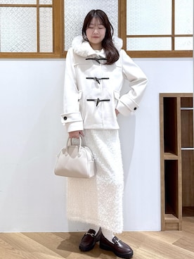 「アイテム（ダッフルコート）」を使った、Reiさん（レディース・158cm）の秋コーディネート