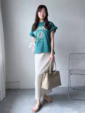 「ROPE' PICNIC（ロペピクニック）のアイテム」を使った、Reiさん（レディース・158cm）の夏コーディネート