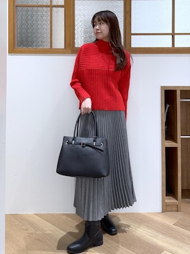 「アイテム（トートバッグ）」を使った、Reiさん（レディース・158cm・20代）の冬コーディネート