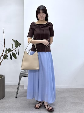 「ROPE' PICNIC（ロペピクニック）のアイテム（スカート）」を使った、Reiさん（レディース・158cm）の秋コーディネート