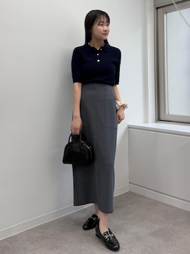 「アイテム（ポロシャツ）」を使った、Reiさん（レディース・158cm・20代）の夏コーディネート