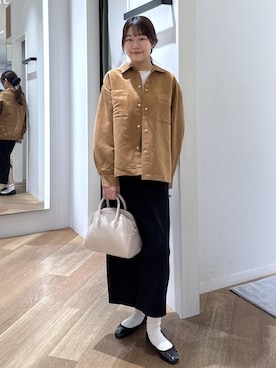 「アイテム（ボストンバッグ）」を使った、Reiさん（レディース・158cm・20代）の秋コーディネート