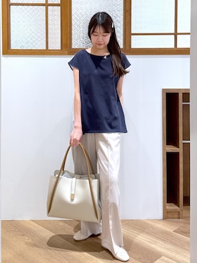「アイテム（バレエシューズ）」を使った、Reiさん（レディース・158cm・20代）の夏コーディネート