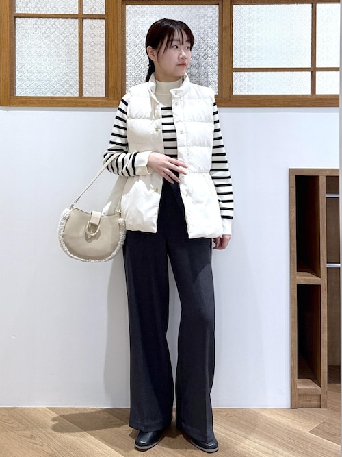 セール】【GREEN DOWN/グリーンダウン】ペプラムダウンベスト（ダウン