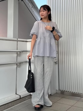 「ROPE' PICNIC（ロペピクニック）のアイテム」を使った、Reiさん（レディース・158cm）の夏コーディネート