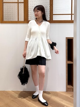 「アイテム（シュシュ）」を使った、Reiさん（レディース・158cm）の夏コーディネート