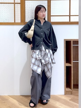 「レイヤード」｜Reiさん（レディース・158cm）の秋コーディネート