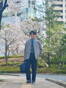 「アイテム（フォーマルスーツ/小物）」を使った、reiさん（メンズ・182cm・20代）の夏コーディネート