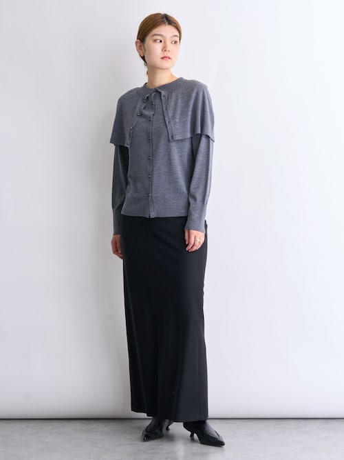 DES PRES ウールドスキン マキシスカート ダークグレー 楽天市場】ウールドスキン マキシスカート DES PRES