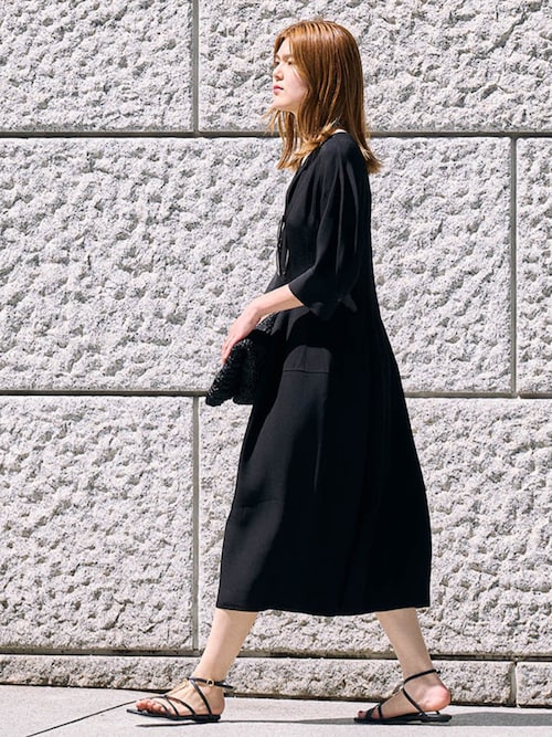 ワンピース 黒 despres ✤デプレ✤ DES PRES ワンピース ブラック 36